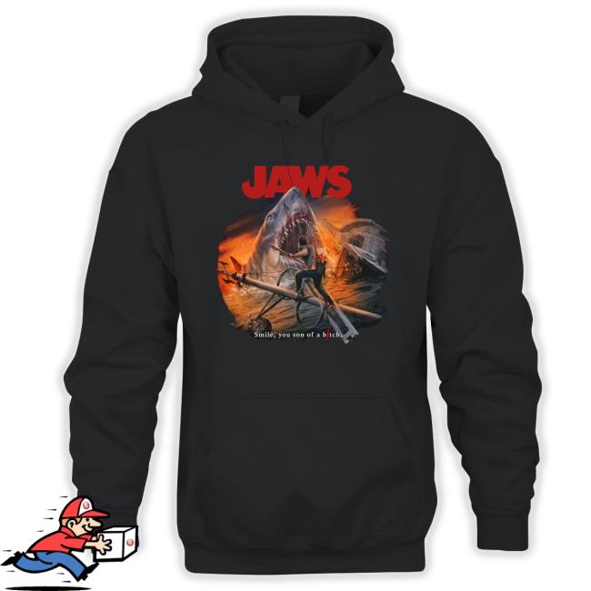 Cavitycolors Jaws Smile, You Son Of Bitch Long Sleeve T Shirt