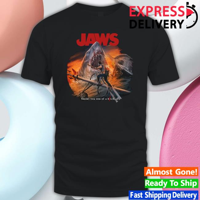 Cavitycolors Jaws Smile, You Son Of Bitch Long Sleeve T Shirt