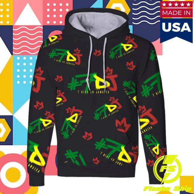 Official Maluma Clothing Store Shop Merch #7Dj Color Logo All Over Print Pullover Sweatshirt 3D Aop